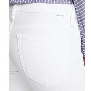 White MOTHER Looker Crop Skinny Jeans